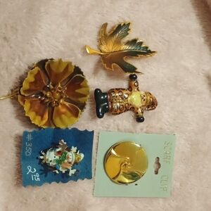 Broaches and 1 Scarf Clip